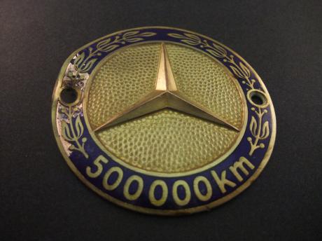 Mercedes 500.000 km oud emaille plaatje